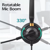 TalkVioce 600 Headset Headphone Monaural untuk Call Center QD dengan Mikrofon untuk Plantronics QD
