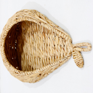 Cesta colgante de pared en forma de pera de jacinto de agua natural, decorativa y ecológica para almacenamiento - Product Image 3