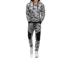 Ensemble de survêtement pour homme en coton molletonné camouflage personnalisé de qualité supérieure, sweat à capuche et pantalon de jogging, streetwear, coupe ajustée, deux pièces, tenue de sport, vêtements de sport - Product Image 4