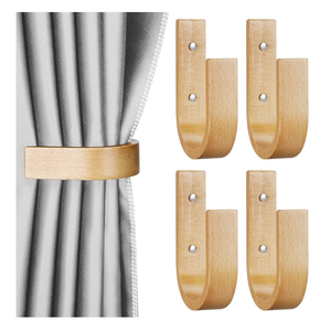 Elegant Wood <b>Curtain</b> Tie Backs for Bedroom Tie Back Classic Clip Window Home Office Decorative Drapes Holders - Product Image 3