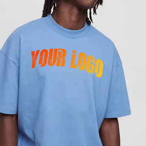 Camiseta Corta de Algodón 100% de 220 g/m² con Estampado Puff, Hombros Caídos, Estilo Oversize, con Gráficos Serigrafiados para Hombre - Product Image 6