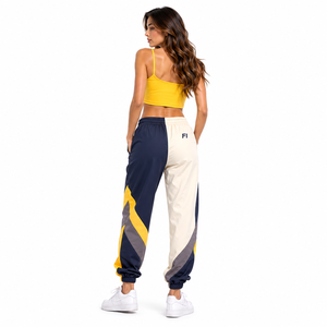 Pantalones deportivos con bloques de color, cintura elástica, bolsillos laterales, estilo casual, joggers transpirables, pantalones de punto de peso medio para hombre. - Product Image 4