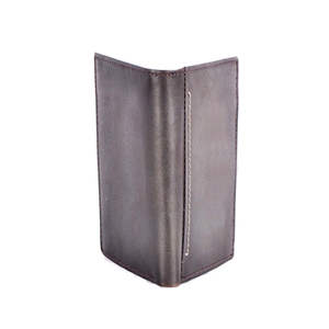 Cartera Larga de Cuero Genuino Crazy Horse Vintage Hecha a Mano para Hombre, Diseño Geométrico Abierto, Unisex, con Protección RFID y Clips - Product Image 4