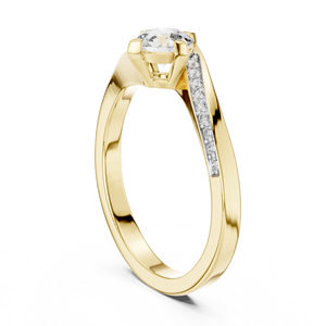 Classic Round Brilliant Lab Grown Diamond DEF VVS 14K 18K Solid Gold Bypass Pave Bridal Wedding <b>Ring</b> Fine Jewelry For Women OEM - Product Image 3