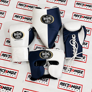 ชุดฝึกซ้อมมวยแบบมืออาชีพคุณภาพสูง ยี่ห้อ Custom No Boxing No Life พร้อมนวม ถุงมือ ที่ครอบศีรษะ และที่ป้องกันอวัยวะเพศ - Product Image 1