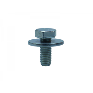 Vite combinata M8 x 20 - 8.8 zincata 5 µ blu DIN 933 con rondella U (non perdibile) secondo DIN 6902 B - Product Image 1