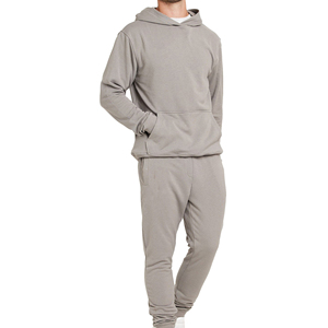 Chándal con Capucha para Hombre, Manga Larga, Color Sólido, Ropa Casual con Bolsillos Laterales, Otoño, Transpirable, Algodón, Corte Regular - Product Image 1
