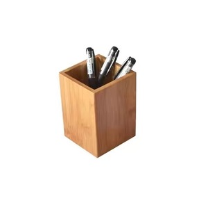 Simple Design Wooden Pen Holder for Hot Sale Office Table Top Decorate Pen Holder Luxuries Desktop Storage Box At Low Cost - Product Image 2