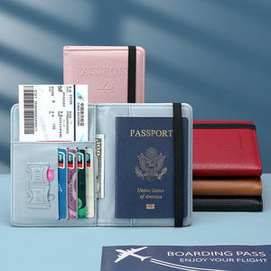 Fashion Leather PU Passport <b>Holder</b> RFID Blocking <b>Card</b> Covers Case Slots Protector Travel <b>Wallet</b> Elastic Porta Passport Elastic - Product Image 5