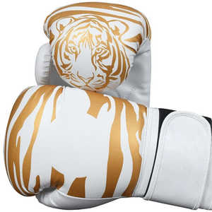 Gants de boxe thaïlandaise et de kick-boxing de haute qualité, respirants, avec logo personnalisé, couleur personnalisée, en cuir, à fermeture auto-agrippante, pour l'entraînement en extérieur - Product Image 5