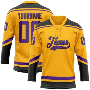 Maillot de hockey personnalisé OMMIZ INDUSTRY violet-gris-noir à col lacé, le plus vendu en gros - Product Image 4