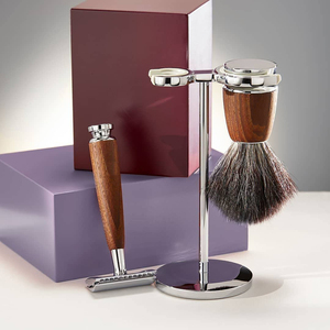 Maquinilla de Afeitar de Seguridad de la Mejor Calidad con Mango Corto Resistente, Acabado Espejo, Metal y Acero, Maquinillas de Afeitar para Barba con Mango de Madera - Product Image 2