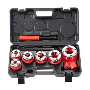 Kit Filettatore Manuale Portatile a Cricchetto per Tubi da 1/4'' NPT a 1 1/4'' NPT, Set di 6 Utensili NPT, Filettatori Portatili per Tubi - Product Image 4