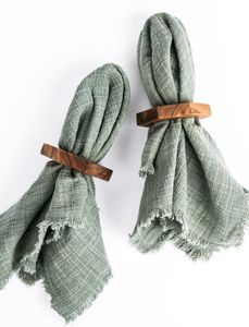 Handmade Stocked Eco-Friendly MDF Wooden Napkin Rings Natural <b>Rustic</b> <b>Farmhouse</b> American Style Customized Size <b>Dining</b> <b>Table</b> Decor - Product Image 2