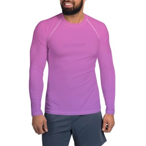 Camiseta de compresión (Rash Guard) para hombre OEM, manga larga, con logo personalizado serigrafiado, transpirable, de secado rápido, antibacteriana, 100% poliéster 2026 - Product Image 2