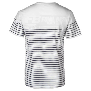 เสื้อยืดผู้ชาย โพลีเอสเตอร์ 100% หนัก 180 กรัม ระบายอากาศได้ดี ทรงไหล่ตก สไตล์สตรีท ดีไซน์เรียบง่าย คุณภาพสูง รับผลิตแบบ OEM - Product Image 2