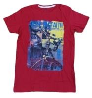 T-shirt de sport pour homme à logo imprimé par transfert thermique, coupe ajustée, haute élasticité, vêtements de sport réfléchissants, équipement d'entraînement - Product Image 3