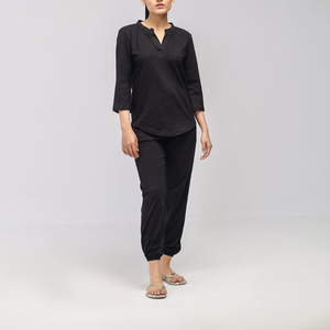 Ropa de estar por casa para mujer, 100% algodón, estilo deportivo, mangas 3/4, conjunto de descanso para mujer, al mejor precio. - Product Image 6