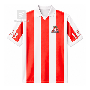 Camiseta de fútbol personalizada de la hermandad Delta Sigma Theta, de manga corta, con logo, en azul y blanco, a rayas, de poliéster, para mujer. - Product Image 1