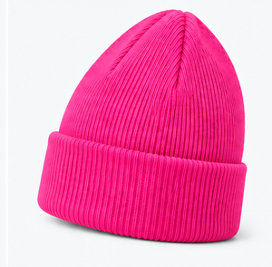 Bonnets tricotés décontractés d'automne, bonnets chauds d'hiver à revers avec logo personnalisé pour hommes, femmes et enfants, toques côtelées unies brodées - Product Image 6