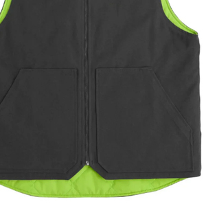 Men's Plus Size Cream Stand Collar <b>Zippered</b> <b>Fleece</b> Vest Casual Autumn Outerwear Solid Color Block Design Regular Length - Product Image 6