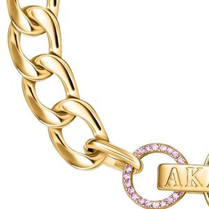 Pulsera de Cadena Dorada con Diseño de Círculo y Cierre de Color, Elegante Accesorio de Joyería de Moda para Mujeres y Niñas, Regalo para Fiestas - Product Image 3