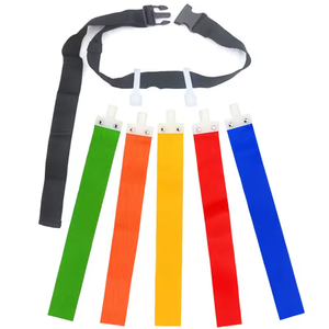 Flag Football Belts Noxen Newest Design Multi Color Adjustable 120cm Pvc Flag Football Belt with <b>Clip</b> Promotion - Product Image 4