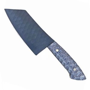 Cuchillos de carnicero profesionales tradicionales con hoja de corte rectangular ancha, mango de madera duradero y funda de cuero para carne - Product Image 3