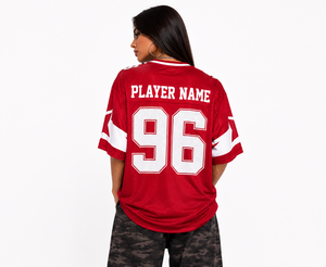 Camiseta de Fútbol Americano Unisex de Gran Tamaño con Estampado de Sublimación Personalizado de Alta Calidad, Fabricada con Malla de Una Sola Capa y Corte Holgado - Product Image 4