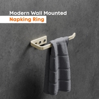 Porte-serviettes mural auto-adhésif en acier inoxydable, fonctionnel et moderne, accessoire de salle de bain minimaliste, design durable et compact