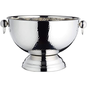 Luxury Silver Aluminium Champagne Bowl Vintage Pedestal Wine Cooler <b>Footed</b> <b>Ice</b> Bucket For Bar Wedding Party Beverage Display - Product Image 3