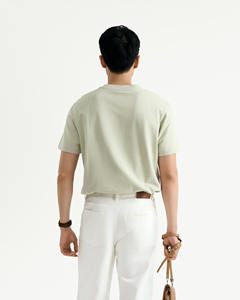 เสื้อยืดแขนสั้นผู้ชายแบบทางการ ผ้าถัก สีพื้น 100% ผ้าฝ้าย ทรงปกติ ผลิตในเวียดนาม เป็นมิตรกับสิ่งแวดล้อม - Product Image 2