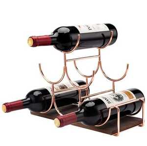 Estante para vinos de pared, tamaño pequeño, de metal, para bares en casa, pubs, uso decorativo, soporte para botellas, organizador de botellas de vino. - Product Image 2