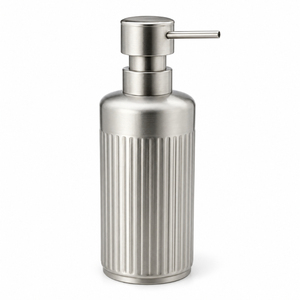 Distributeur de savon en acier inoxydable, finition miroir chromé, pompe à savon liquide, bouteille à poser sur comptoir, accessoires de salle de bain pour hôtel et maison - Product Image 4