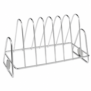 Premium Stainless Steel Plate <b>Rack</b> & Dish Stand Space-Saving <b>Kitchen</b> Storage Holder with 6 Sections Cabinet Organizer for Plates - Product Image 1