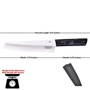 Couteau de chef professionnel fabriqué par un fabricant professionnel, en acier inoxydable, outil de cuisine et de maison, manche noir, 12 pouces - Product Image 3