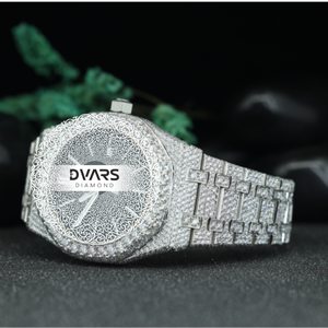 Classic Luxury Quartz <b>Watch</b> Executive Business Waterproof Alloy Construction Sapphire <b>Crystal</b> D Color VVS1 Moissanite Diamond - Product Image 3
