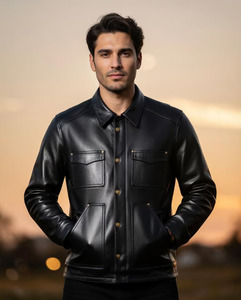 Veste bomber en cuir véritable faite à la main pour homme Comfortex International, style aviateur rétro, veste d'extérieur - Product Image 1