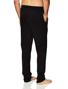 <b>Men's</b> Black Woolen Straight Vintage Sweatpants Elastic Waist Drawstring Casual <b>Pants</b> with Side Pockets Midweight Autumn Wear - Product Image 2