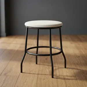 Iron Marble Round <b>Side</b> <b>Table</b> with Circular Ring Base Modern <b>Industrial</b> Accent <b>Table</b> Living Room Furniture - Product Image 4