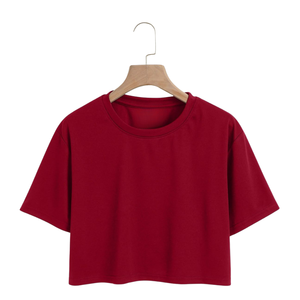Haut pour femme en coton biologique, qualité supérieure, doux, anti-boulochage, respirant, vêtement de mode, fabricant de marque privée, directement de l'usine - Product Image 1