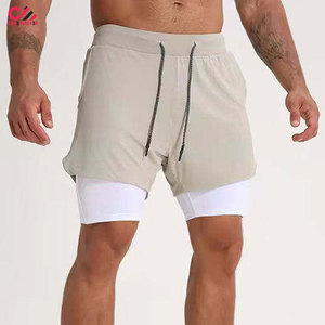 Pantalones Cortos Deportivos de Color Sólido para Hombre Care Master, de Secado Rápido, Cintura Elástica, Tejido de Poliéster, Diseño de Cintura Media - Product Image 3