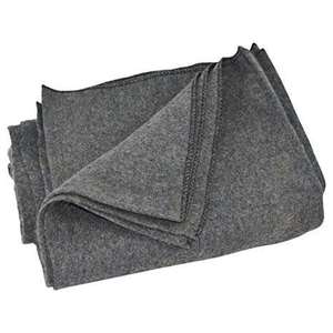 <b>Grey</b> 100% Wool Woven Blanket Flame Retardant Heated Portable Wearable Rectangular Winter Blanket for Home Camping Travel - Product Image 1