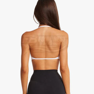 Conjunto Deportivo de 3 Piezas para Mujer, Cintura Alta, Elástico, Compresivo, Secado Rápido, Suave, Acolchado, Cuello Halter, para Correr - Product Image 6