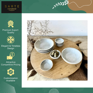 ถ้วยแป้งทำด้วยมือปรับแต่งได้สไตล์วินเทจแกะสลักธรรมชาติเป็นมิตรต่อสิ่งแวดล้อม - Product Image 2