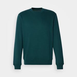 เสื้อสเวตเชิ้ตผู้ชายทรงปกติ คอกลม สีพื้น ผ้าถัก สีเขียวเข้ม สไตล์ลำลอง สำหรับใส่ในฤดูใบไม้ร่วง - Product Image 1