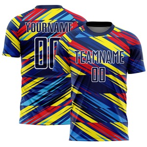 Maillot de football personnalisé Uruguay à manches courtes, rayures diagonales, sublimation, respirant, séchage rapide, vêtements d'équipe, vêtements de sport pour hommes - Product Image 1