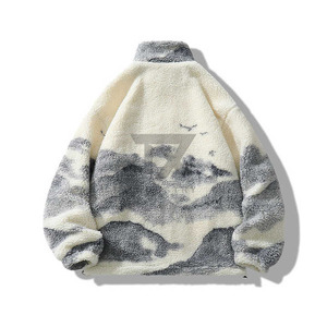 Veste de chasse d'hiver pour homme en toile de polaire sherpa de qualité supérieure, imperméable, coupe-vent, avec fermeture éclair - Product Image 2