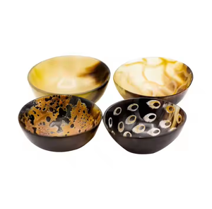 Cuenco de Cuerno Pulido de Lujo para Ensaladas, de Alta Calidad para Limpieza del Hogar, Ideal para Regalos, de la Marca Crescent Crafts de la India - Product Image 1