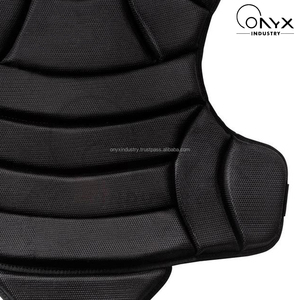 Protège-poitrine de baseball noir uni pour jeunes et adultes, léger, respirant, résistant aux chocs, rembourrage flexible - Product Image 2